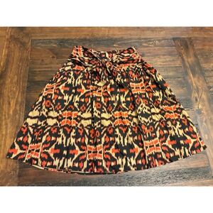 Jones New York Bohemian Knee Length Tie Waist Colorful Skirt, women's size 8P